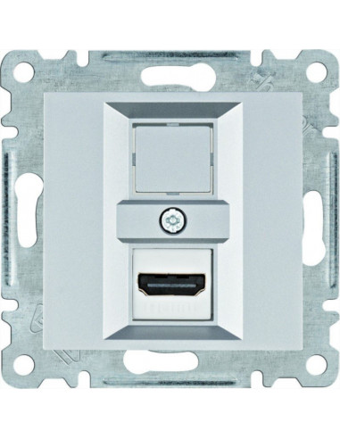 Розетка HDMI, Lumina, серебрянная
