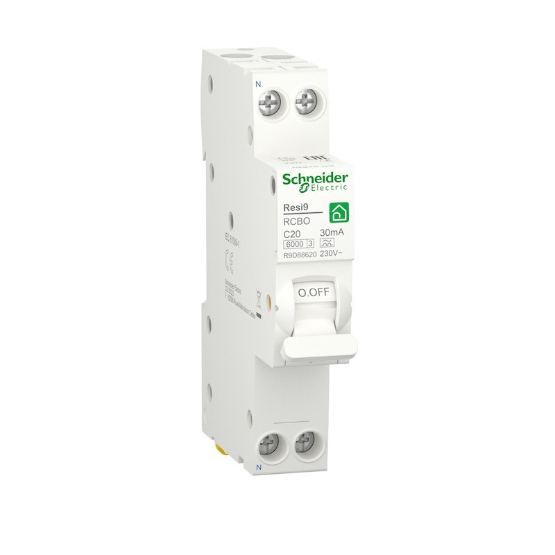 ДИФ АВТ RESI9 6kA 1M 1P+N 20A C 30mA