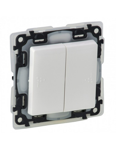 Переключатель 2-Клавишный Legrand Valena-L IP44 Белый