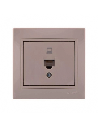 Розетка компьютерная Lezard MIRA 701-0303-139 цвет кремовый