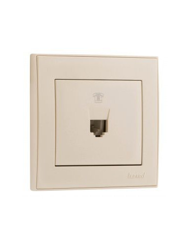 Розетка телефонная Lezard MIRA 701-0303-137 цвет кремовый