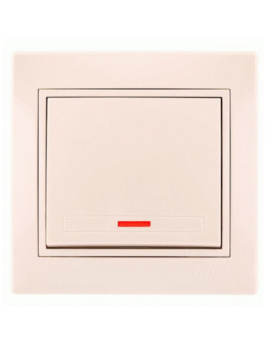 Выключатель с подсветкой Lezard MIRA 701-0303-111 цвет кремовый