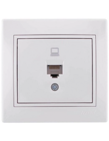 Розетка компьютерная Lezard MIRA 701-0202-139 цвет белый