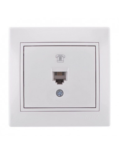 Розетка компьютерная евро Lezard MIRA 701-0202-137 цвет белый