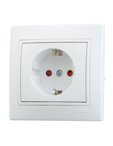 Розетка с защитой от детей Lezard MIRA 701-0202-124 B цвет белый