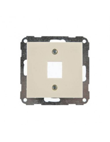 Корпус розетки для установки одного разъема RJ-12 RJ-45 WE слоновая кость 22007803