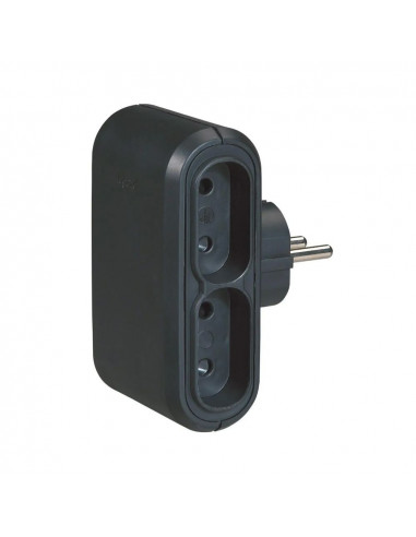 Розетка 4X2K 6А Legrand черная 50651
