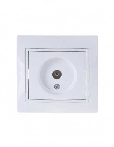 Розетка телевизионная конечная QSD 5509 белая (12шт.)