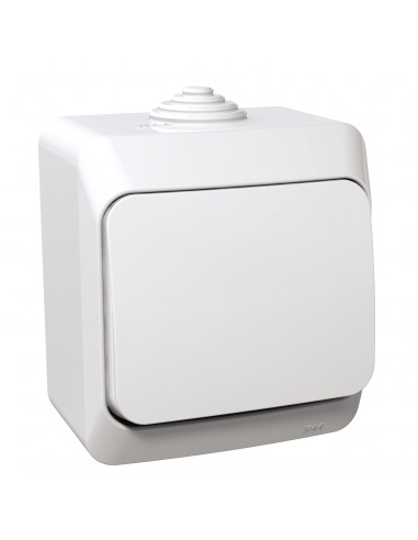 Выключатель одноклавишный Schneider Electric Cedar Plus IP44 Белый (WDE000510)