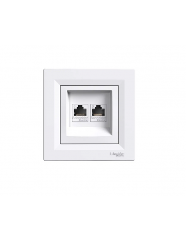 Розетка компьютерная 2-я Schneider EPH4800121 ASFORA белая