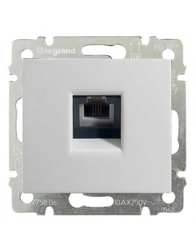 Розетка 1хRJ11 Legrand Valena (10 шт.) белая 774438