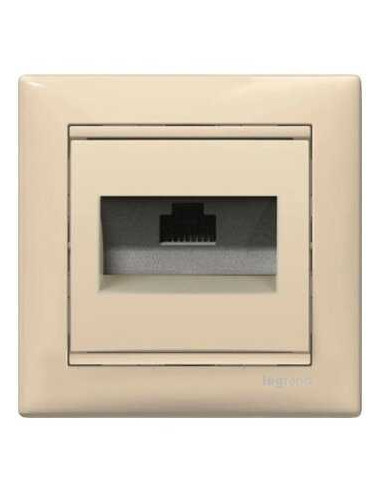 Механизм розетки RJ45 UTP категории 5е на захв., слоновая кость Legrand Valena 774130