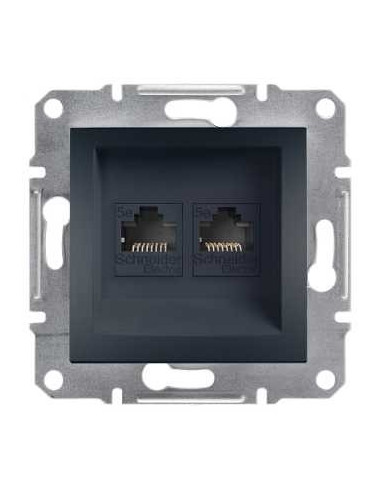 Розетка компьютерная антрацит Schneider Asfora EPH4300171