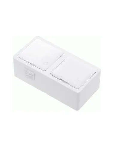 Розетка с/з + розетка с/з влагозащищенная с крышкой NE-AD 95-09-09