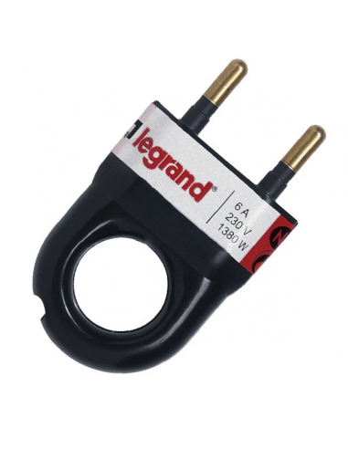 Вилка 2К 6А Legrand 50163 черный