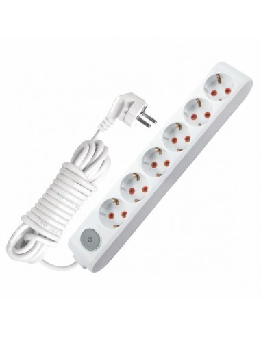 Удлинитель 6гн 3м с заземлением и кнопкой VIKO Multi-Let