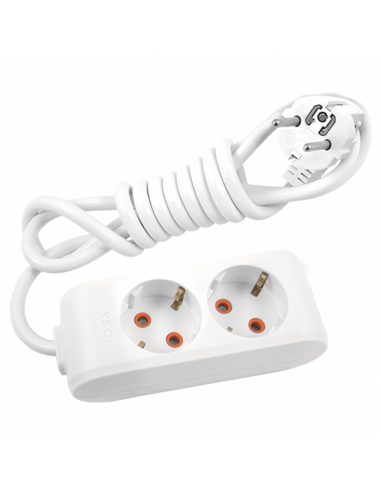 Удлинитель 2м два гнезда с заземлением  Viko MULTI-LET 90114202
