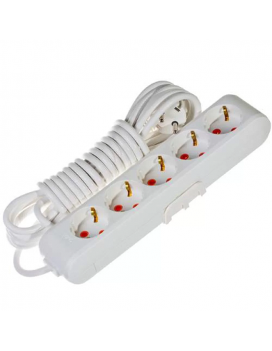 Удлинитель 5м пять гнезд с заземлением  Viko MULTI-LET 90114505