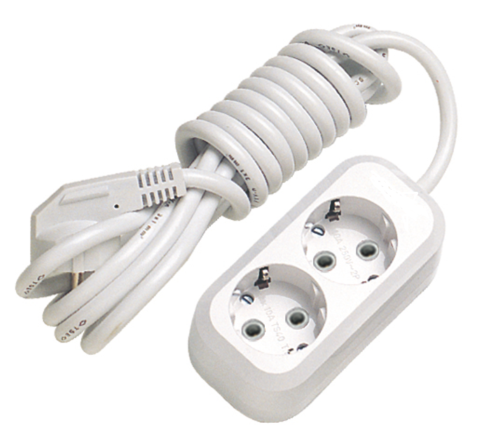 Удлинитель 2 гн с/с ПВС 3х1 5м, SOKOL