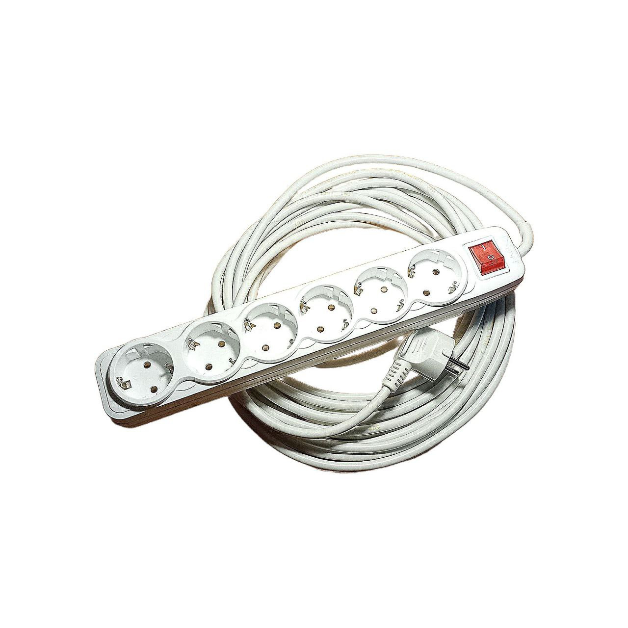 Удлинитель 6 гн с/с + выключатель 3м, SOKOL