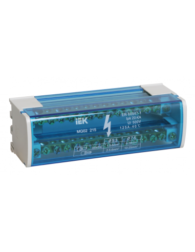 Шина N "ноль" на DIN-рейку в корпусе 2х15групп IEK
