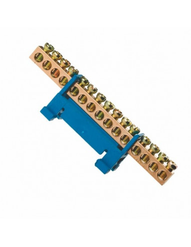 Шина нулевая с изолятором 6х9 15 отв BC-515 АсКо
