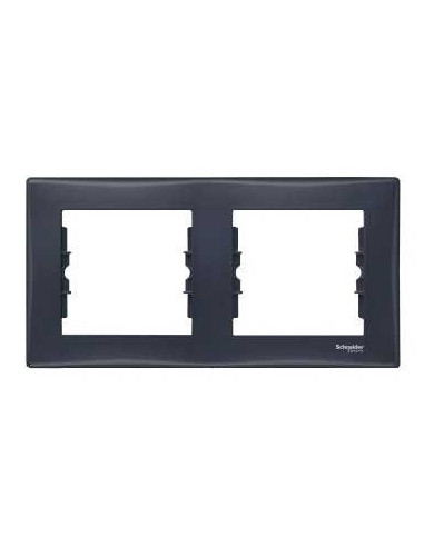 Рамка 2-местная горизонтальная графит Schneider SDN5800370