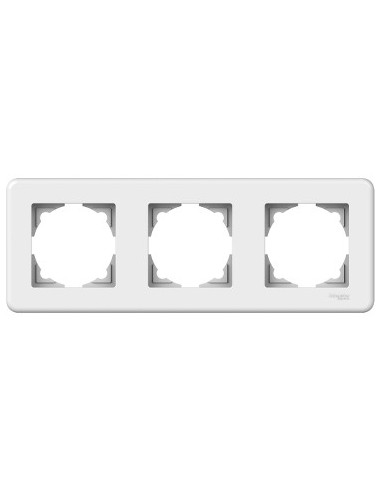 Рамка Schneider Electric Leona 3-местная горизонтальная белая LNA5800321