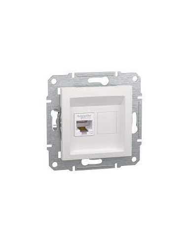 Розетка RJ45, тип UTP, категория 5E, белый, Asfora, без рамки EPH4370121