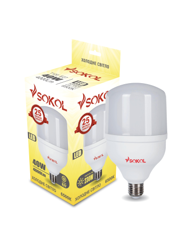 LED лампа Т120 40W 220В E27 6500К